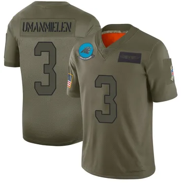 Youth Nike Carolina Panthers Princely Umanmielen Camo 2019 Salute to Service Jersey - Limited