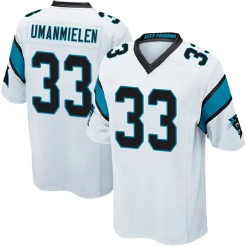 Youth Nike Carolina Panthers Princely Umanmielen White Jersey - Game