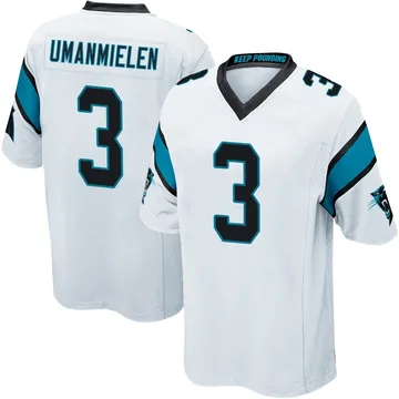 Youth Nike Carolina Panthers Princely Umanmielen White Jersey - Game