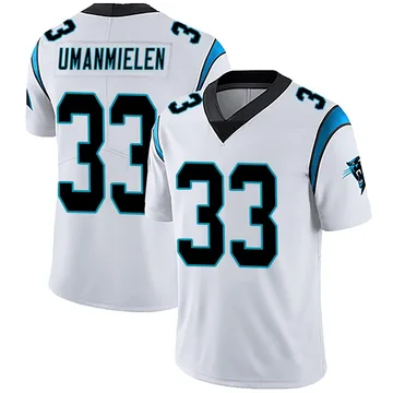 Youth Nike Carolina Panthers Princely Umanmielen White Vapor Untouchable Jersey - Limited