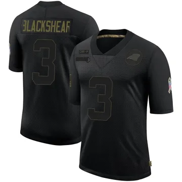 Youth Nike Carolina Panthers Raheem Blackshear Black 2020 Salute To Service Jersey - Limited
