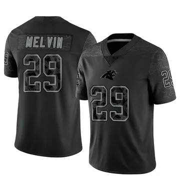 Youth Nike Carolina Panthers Rashaan Melvin Black Reflective Jersey - Limited