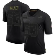 Youth Nike Carolina Panthers Rasheed Walker Black 2020 Salute To Service Jersey - Limited