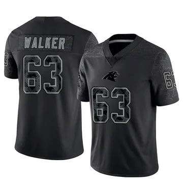 Youth Nike Carolina Panthers Rasheed Walker Black Reflective Jersey - Limited