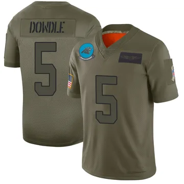 Youth Nike Carolina Panthers Rico Dowdle Camo 2019 Salute to Service Jersey - Limited
