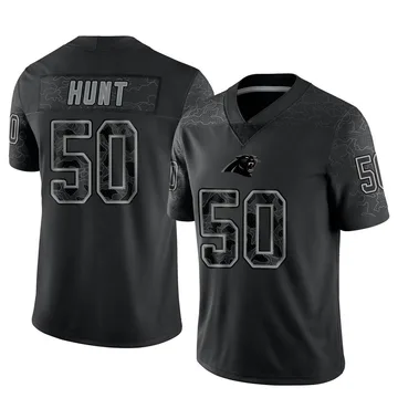 Youth Nike Carolina Panthers Robert Hunt Black Reflective Jersey - Limited