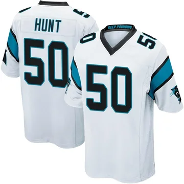 Youth Nike Carolina Panthers Robert Hunt White Jersey - Game