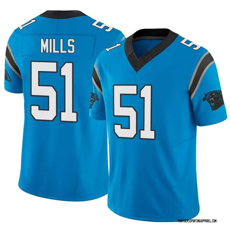 Youth Nike Carolina Panthers Sam Mills Blue Vapor F.U.S.E. Jersey - Limited