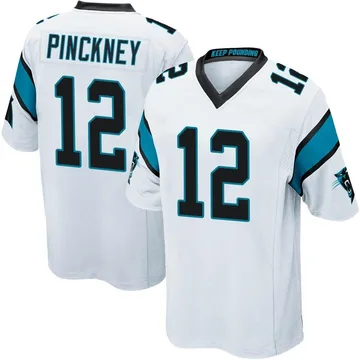 Youth Nike Carolina Panthers Sam Pinckney White Jersey - Game