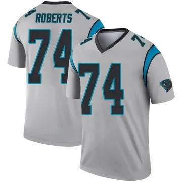 Youth Nike Carolina Panthers Sam Roberts Inverted Silver Jersey - Legend