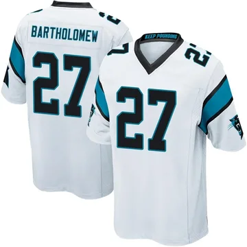 Youth Nike Carolina Panthers Shemar Bartholomew White Jersey - Game