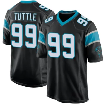 Youth Nike Carolina Panthers Shy Tuttle Black Team Color Jersey - Game