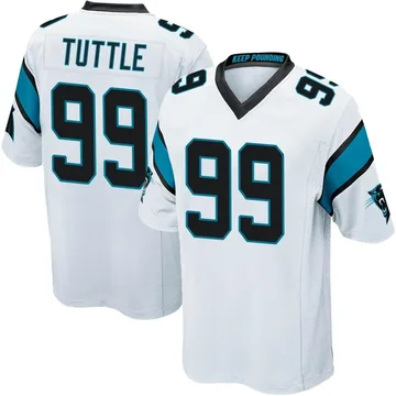 Youth Nike Carolina Panthers Shy Tuttle White Jersey - Game