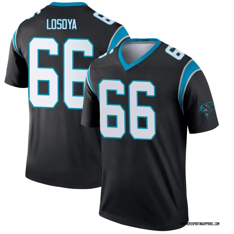 Youth Nike Carolina Panthers Steven Losoya Black Jersey - Legend