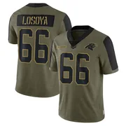 Youth Nike Carolina Panthers Steven Losoya Olive 2021 Salute To Service Jersey - Limited