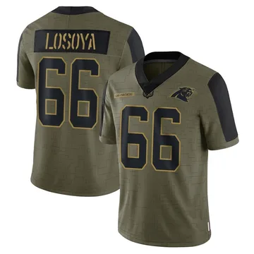 Youth Nike Carolina Panthers Steven Losoya Olive 2021 Salute To Service Jersey - Limited