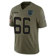 Youth Nike Carolina Panthers Steven Losoya Olive 2025 Salute to Service Jersey - Limited
