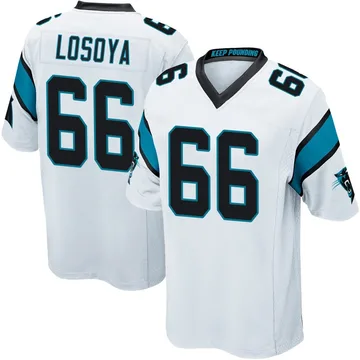 Youth Nike Carolina Panthers Steven Losoya White Jersey - Game