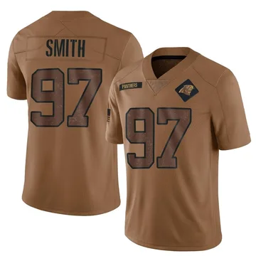 Youth Nike Carolina Panthers T.J. Smith Brown 2023 Salute To Service Jersey - Limited