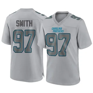 Youth Nike Carolina Panthers T.J. Smith Gray Atmosphere Fashion Jersey - Game