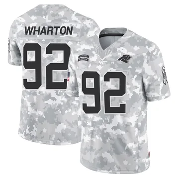 Youth Nike Carolina Panthers Tershawn Wharton Arctic Camo 2024 Salute to Service Jersey - Limited