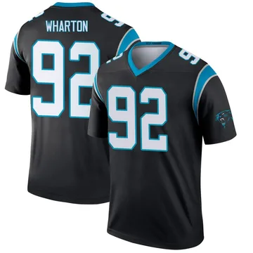 Youth Nike Carolina Panthers Tershawn Wharton Black Jersey - Legend