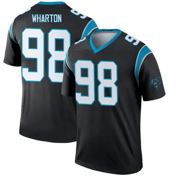 Youth Nike Carolina Panthers Tershawn Wharton Black Jersey - Legend