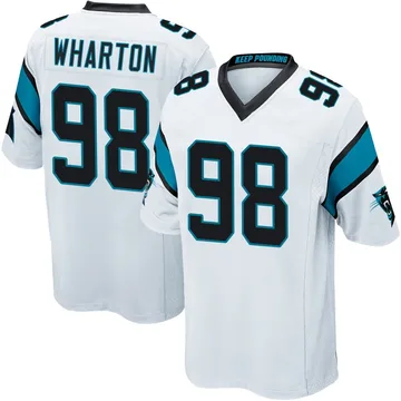 Youth Nike Carolina Panthers Tershawn Wharton White Jersey - Game