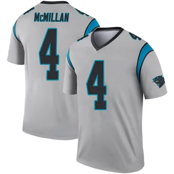Youth Nike Carolina Panthers Tetairoa McMillan Inverted Silver Jersey - Legend