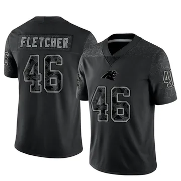 Youth Nike Carolina Panthers Thomas Fletcher Black Reflective Jersey - Limited