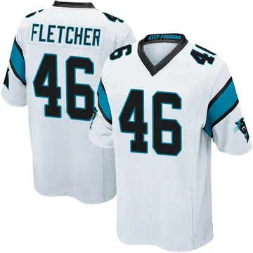 Youth Nike Carolina Panthers Thomas Fletcher White Jersey - Game