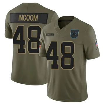 Youth Nike Carolina Panthers Thomas Incoom Olive 2025 Salute to Service Jersey - Limited
