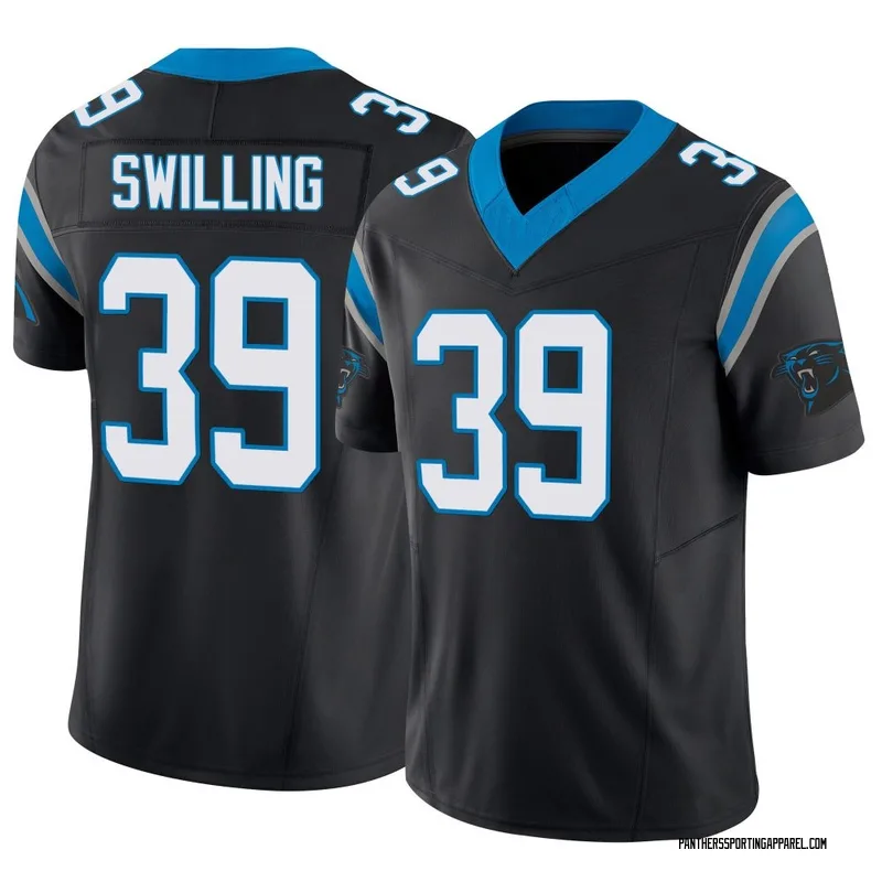 Youth Nike Carolina Panthers Tre Swilling Black Vapor F.U.S.E. Jersey - Limited