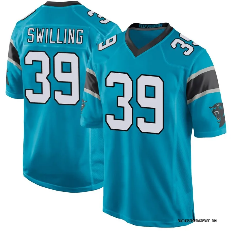 Youth Nike Carolina Panthers Tre Swilling Blue Alternate Jersey - Game