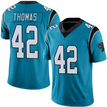 Youth Nike Carolina Panthers Trevian Thomas Blue Alternate Vapor Untouchable Jersey - Limited