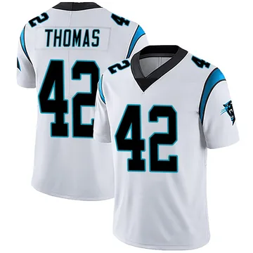 Youth Nike Carolina Panthers Trevian Thomas White Vapor Untouchable Jersey - Limited