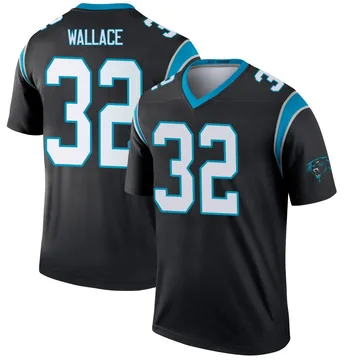 Youth Nike Carolina Panthers Trevin Wallace Black Jersey - Legend