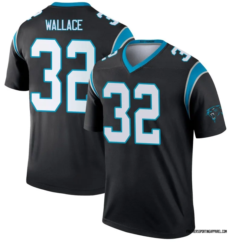 Youth Nike Carolina Panthers Trevin Wallace Black Jersey - Legend