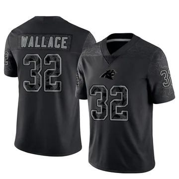 Youth Nike Carolina Panthers Trevin Wallace Black Reflective Jersey - Limited