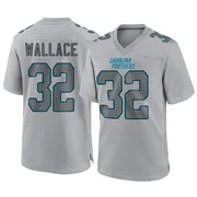 Youth Nike Carolina Panthers Trevin Wallace Gray Atmosphere Fashion Jersey - Game