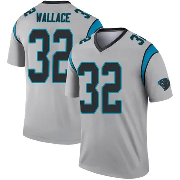 Youth Nike Carolina Panthers Trevin Wallace Inverted Silver Jersey - Legend