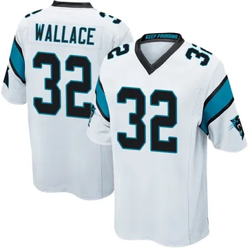 Youth Nike Carolina Panthers Trevin Wallace White Jersey - Game