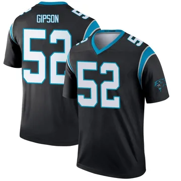 Youth Nike Carolina Panthers Trevis Gipson Black Jersey - Legend