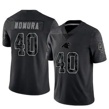 Youth Nike Carolina Panthers Tuasivi Nomura Black Reflective Jersey - Limited