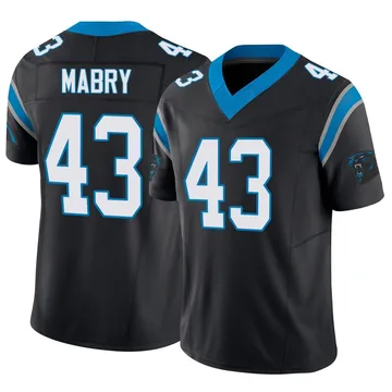 Youth Nike Carolina Panthers Tyler Mabry Black Vapor F.U.S.E. Jersey - Limited