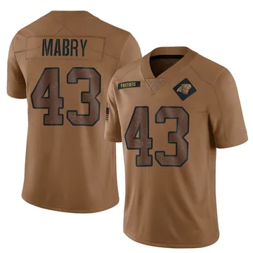 Youth Nike Carolina Panthers Tyler Mabry Brown 2023 Salute To Service Jersey - Limited