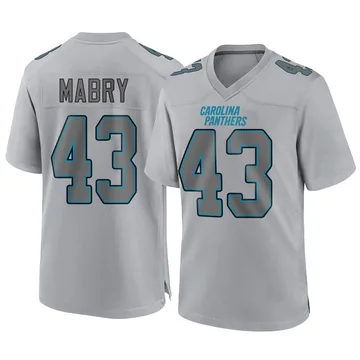 Youth Nike Carolina Panthers Tyler Mabry Gray Atmosphere Fashion Jersey - Game