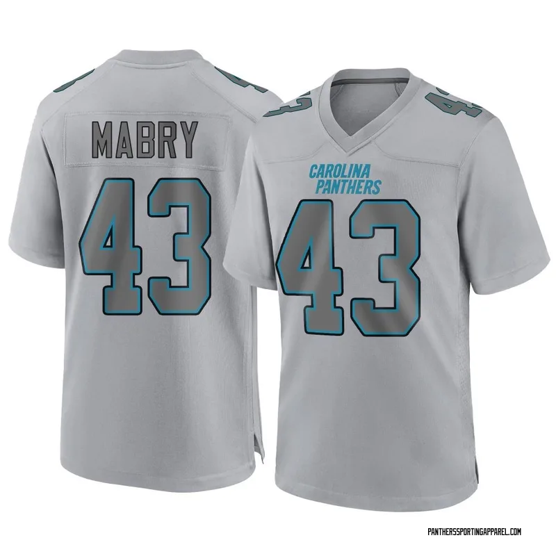 Youth Nike Carolina Panthers Tyler Mabry Gray Atmosphere Fashion Jersey - Game