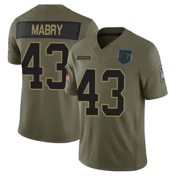 Youth Nike Carolina Panthers Tyler Mabry Olive 2025 Salute to Service Jersey - Limited