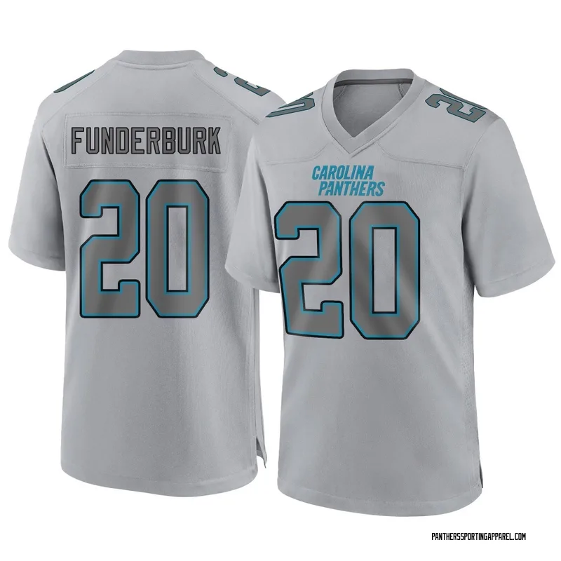 Youth Nike Carolina Panthers Tyrek Funderburk Gray Atmosphere Fashion Jersey - Game